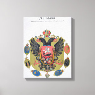 Lienzo Brazos y escudo del estado de Rusia imperial, f