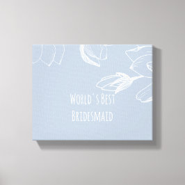 Lienzo BRIDESMAIDS GIFTS Dusty Blue White Magnolias