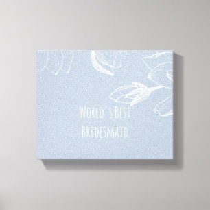 Lienzo BRIDESMAIDS GIFTS Dusty Blue White Magnolias