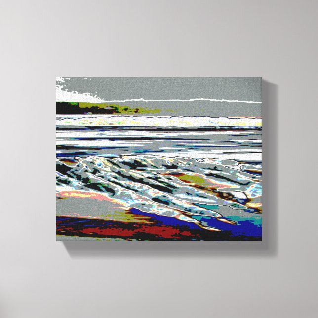 Lienzo Bridgewater N.S. Riser's Beach Abstract print art (Anverso)