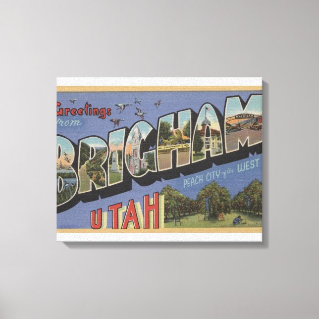 Lienzo Brigham, UtahGrandes Escenas de letrasBrigham, UT (Anverso)