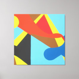 Lienzo Bright Bold Turquoise Abstract Art Print