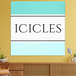 Lienzo Brillante blanco Guay Verde azulado Bandas azules 