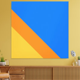 Lienzo Brillante diversión de los 7000 Naranja azul Carre