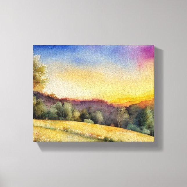 Lienzo "Brillo al atardecer" o "Campo de sueños" (Anverso)