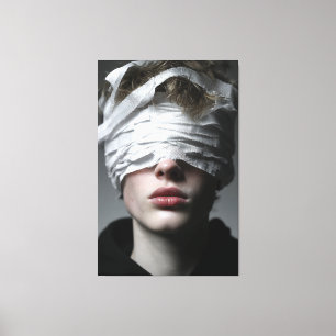 Lienzo Brillo Dorado Melanina Feroz Primer Plano