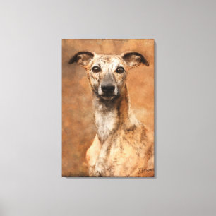 Lienzo Brindle Whippet Dog