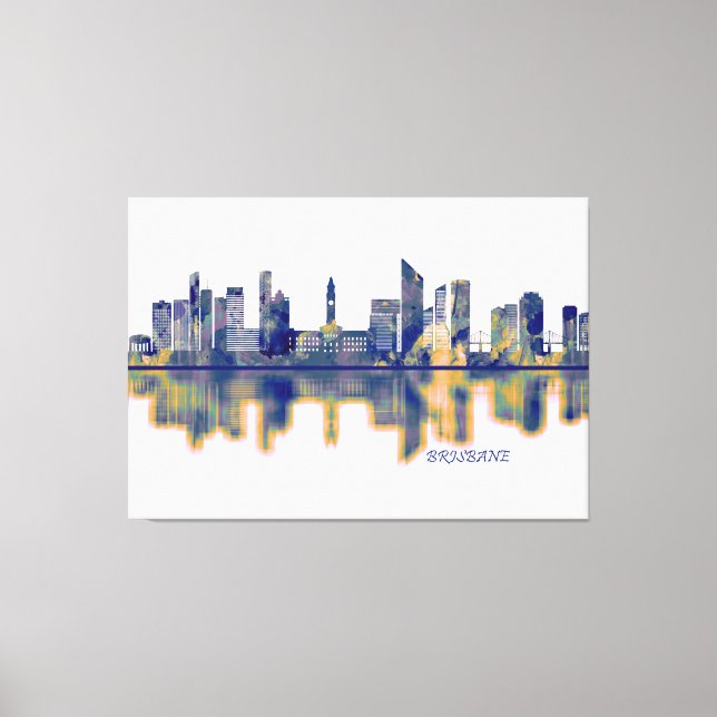 Lienzo Brisbane Skyline (Anverso)