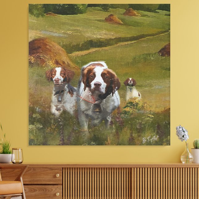 Lienzo Brittany Spaniel (Insitu (Sala de estar))
