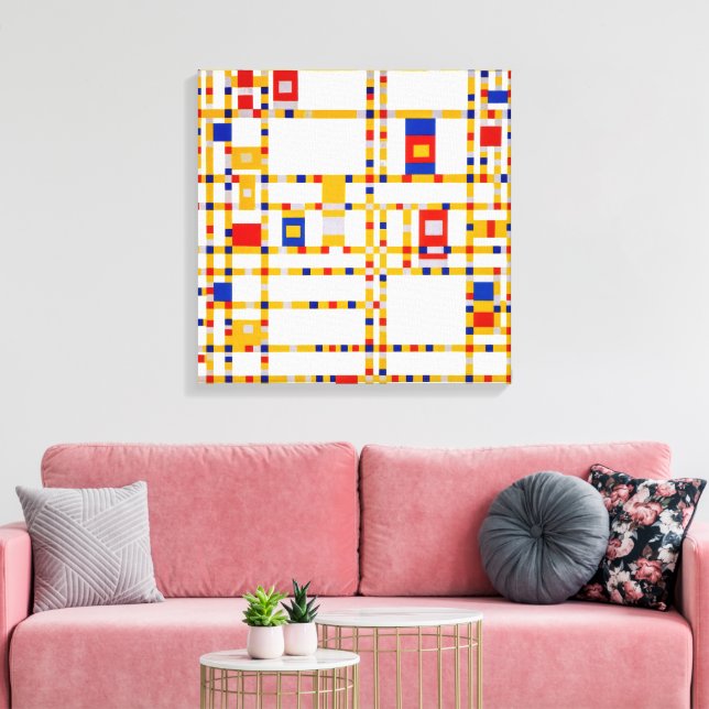 Lienzo Broadway Boogie Woogie | Piet Mondrian | (Insitu (Sala de estar))