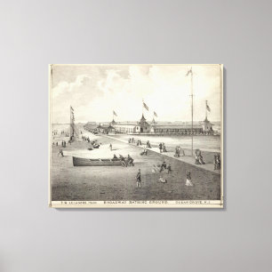 Lienzo Broadway que baña la tierra, arboleda del océano