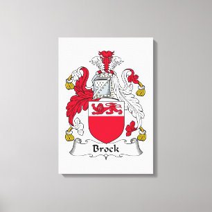 Lienzo Brock Family Crest
