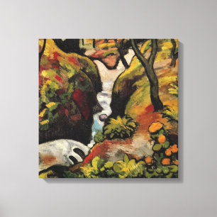 Lienzo Brook forestal de agosto Macke Expressionismo Vint