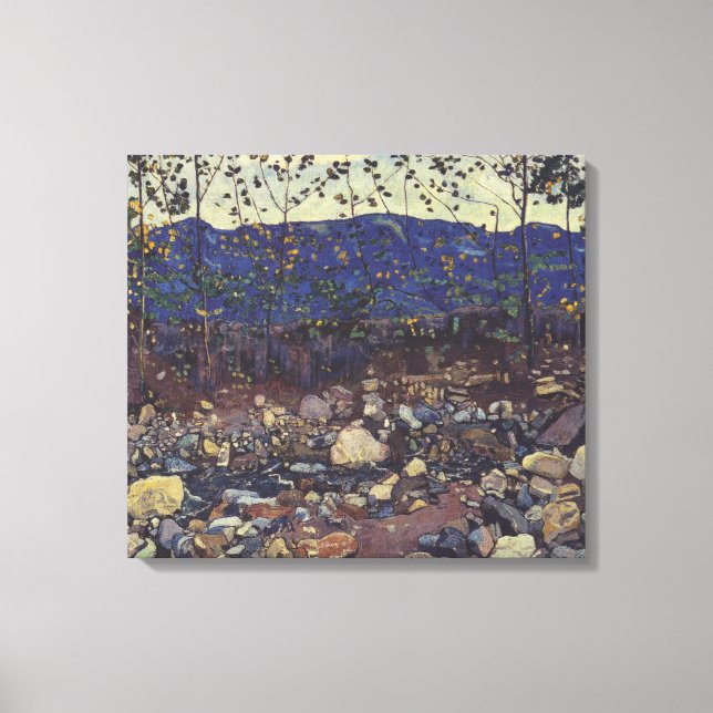 Lienzo Brook forestal en Leissigen, Suiza (Paisaje) (Anverso)