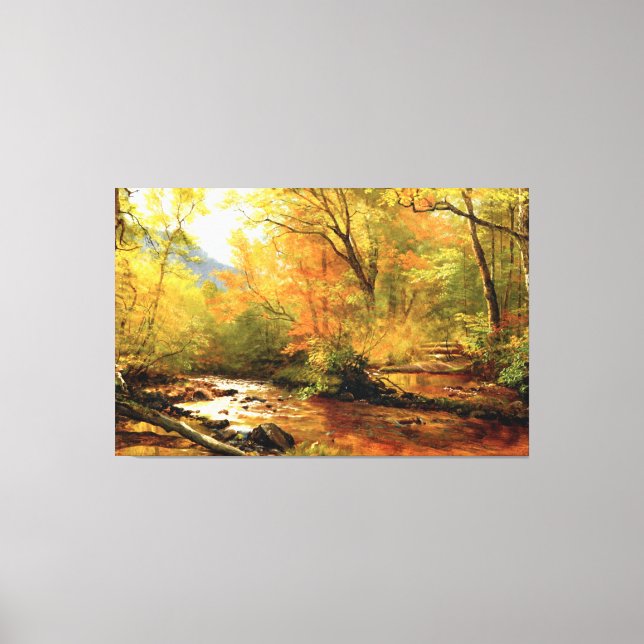 Lienzo Brook in the Woods de Albert Bierstadt (Anverso)