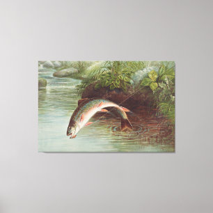 Lienzo Brook Trout de Samuel Kilbourne (1874)