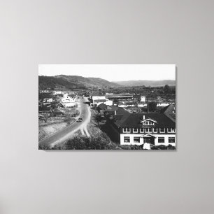 Lienzo Brookings, Oregon Town View y Ocean Photograph