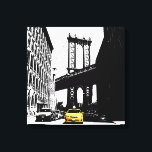Lienzo Brooklyn Bridge Yellow Taxi New York City Nyc<br><div class="desc">Taxi Amarillo de Brooklyn Bridge New York City Nyc Pop Art Canvas Art Print.</div>