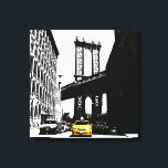 Lienzo Brooklyn Bridge Yellow Taxi New York City Nyc<br><div class="desc">Taxi Amarillo de Brooklyn Bridge New York City Nyc Pop Art Canvas Art Print.</div>