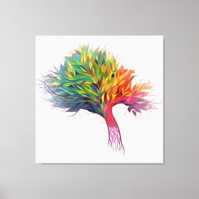 Lienzo Brote de árbol colorido (Anverso)