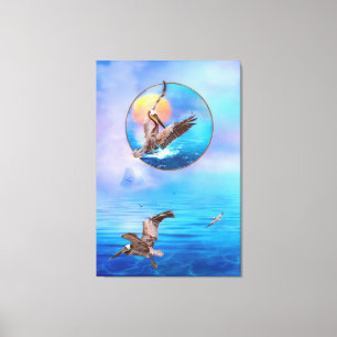 Lienzo Brown Pelicans SUN MATARON ISLA PELICANA