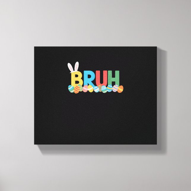 Lienzo Bruh Easter Bunny Cute Meme Para Niños _10 (Anverso)
