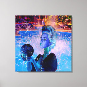 Lienzo bruja eléctrica