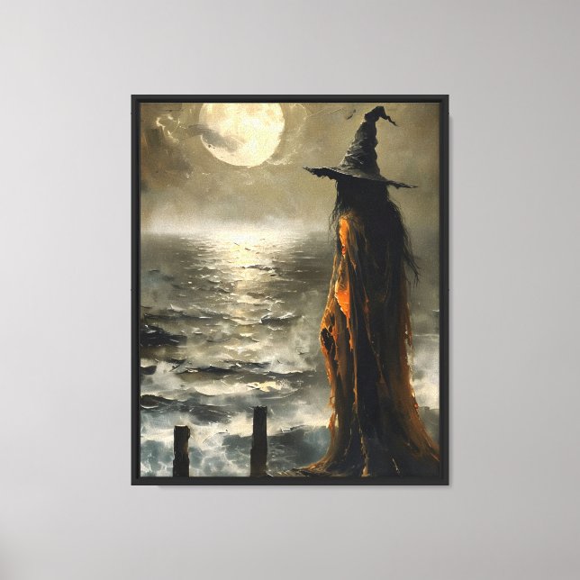 Lienzo Bruja iluminada por el mar (Anverso)