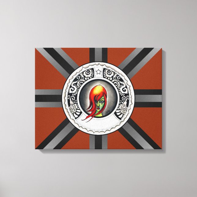 Lienzo Bruja verde (Anverso)