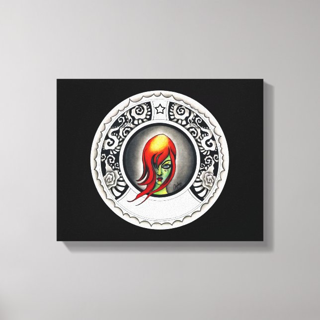 Lienzo Bruja verde (Anverso)