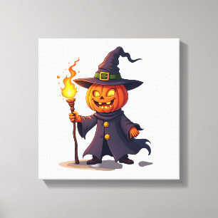 Lienzo Brujo de Calabaza � Camiseta de Mago Mágico de Hal