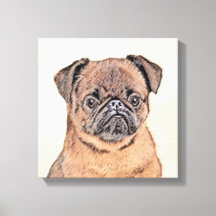 Lienzo Bruselas Griffon Smooth Painting Original Dog Art