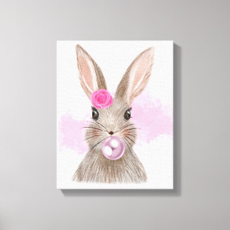 Lienzo Bubblegum Rabbit Wall Art
