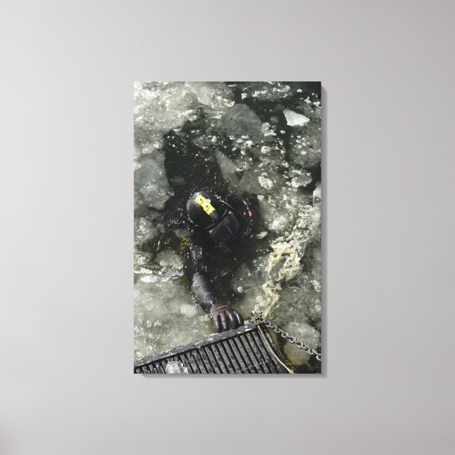 Lienzo Buceador de la Marina de Estados Unidos (Anverso)