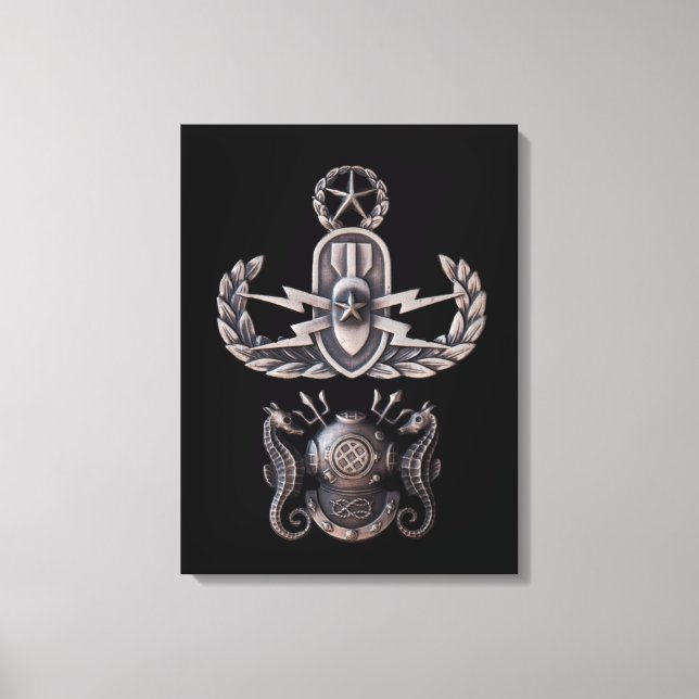 Lienzo Buceador maestro de EOD maestro (Anverso)