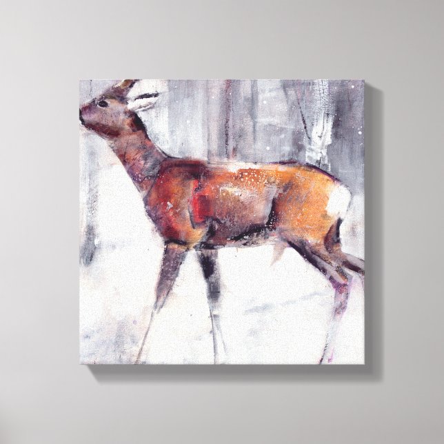 Lienzo Buck in the snow 2000 (Anverso)