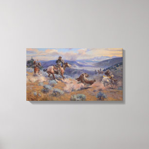 Lienzo Bucles y caballos Swift son más seguros que plomo