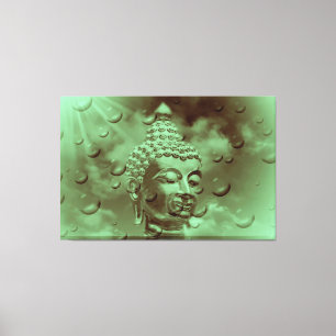Lienzo Buda en verde
