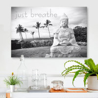 Buda hawaiana foto en blanco negro acaba de termin