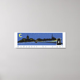 Lienzo Budapest De Noche, Hungría, Magyar