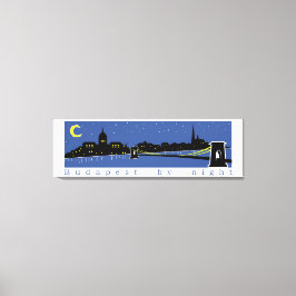 Lienzo Budapest De Noche, Hungría, Magyar