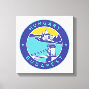 Lienzo Budapest, Hungría, Magyar, río Danubio,