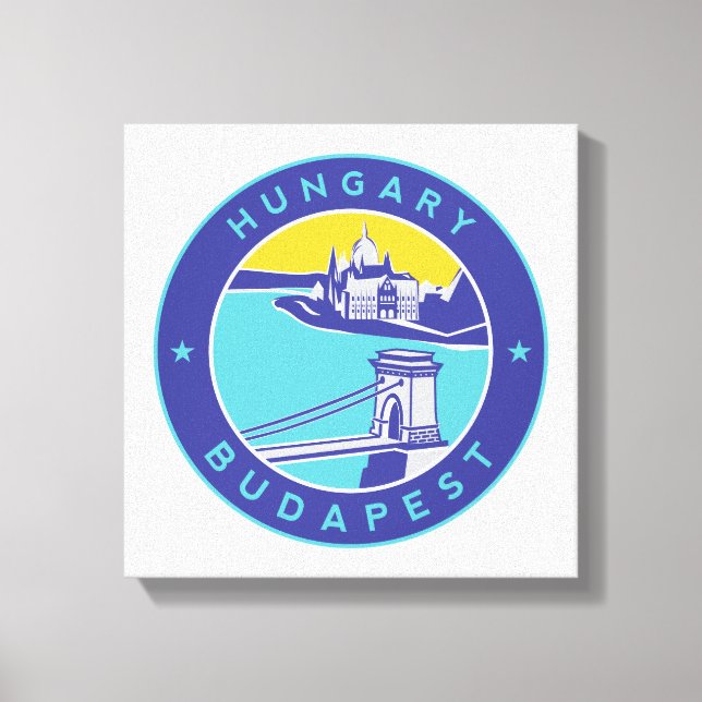 Lienzo Budapest, Hungría, Magyar, río Danubio, (Anverso)