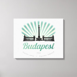 Lienzo Budapest, Hungría, Plaza de los Héroes, poster mag