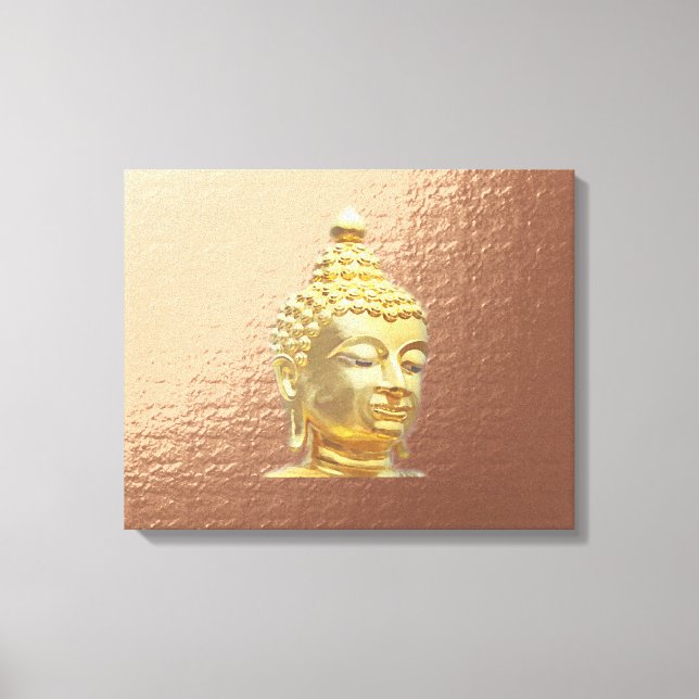 Lienzo buddha en marsala (Anverso)