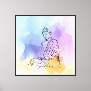 Lienzo Buddha Meditation Canvas Wall Art Hogar Zen