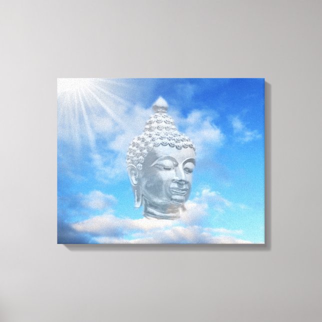 Lienzo buddha plateado en el cielo (Anverso)