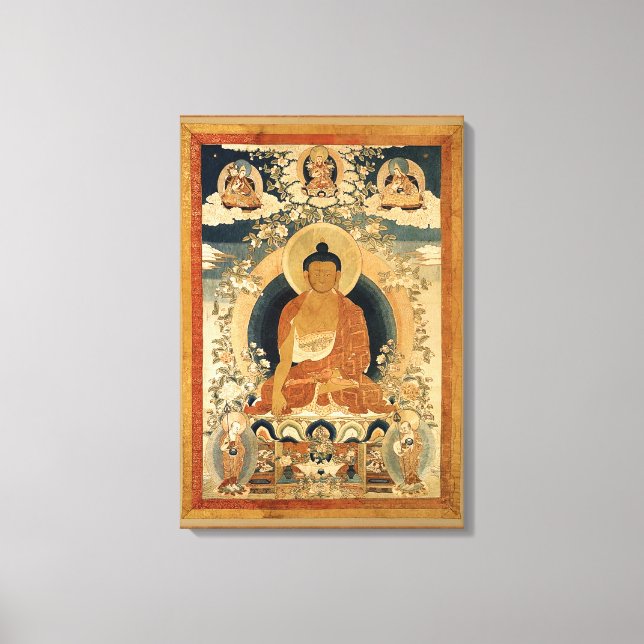 Lienzo Buddha Shakyamuni Thangka (Anverso)