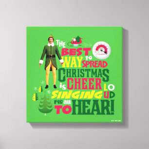 Lienzo Buddy the Elf   Navidades Cheer Cita Gráfica