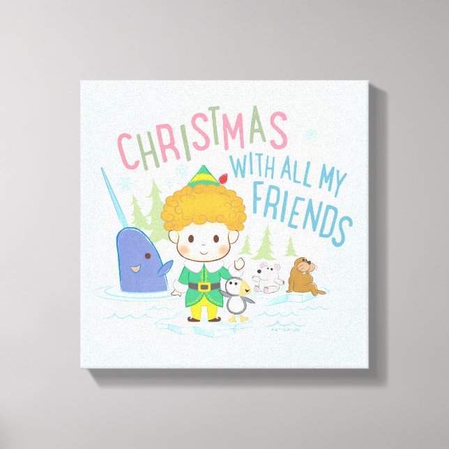Lienzo Buddy the Elf Navidades con todos mis amigos (Anverso)